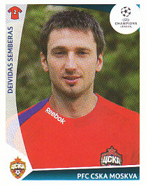 Deividas Semberas CSKA Moscow samolepka UEFA Champions League 2009/10 #95